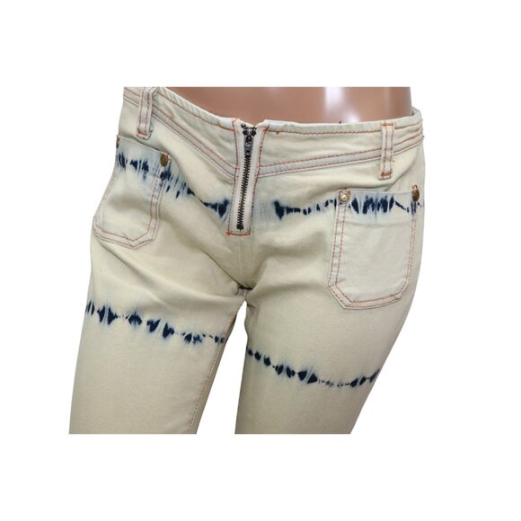 ONE TEASPOON Ziggy Tie Dye Bleach Flare Bellbottom Jeans 28 - Picture 7 of 10